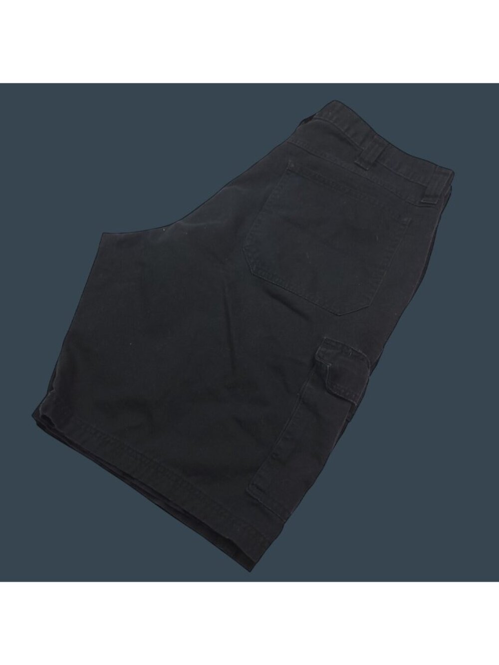Wrangler Authentics Mens Cargo Shorts 36 Black 100% Cotton Durable